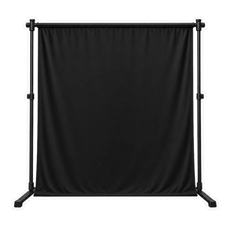 10-foot black backdrops used as add-ons for marquee letter rentals