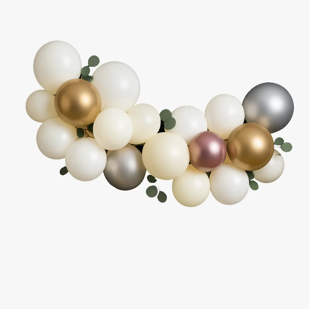 Colorful balloon garland and marquee letters as add-ons for Nashville events