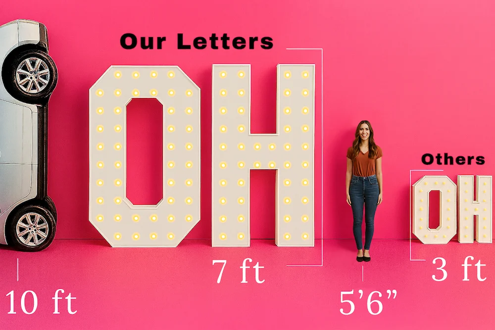 7ft marquee letters vs 4ft marquee letters