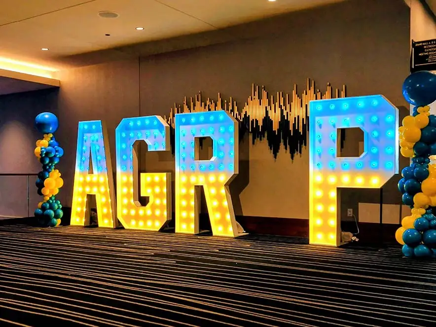 AGRP Marquee Letters at Grand Hyatt Nashville