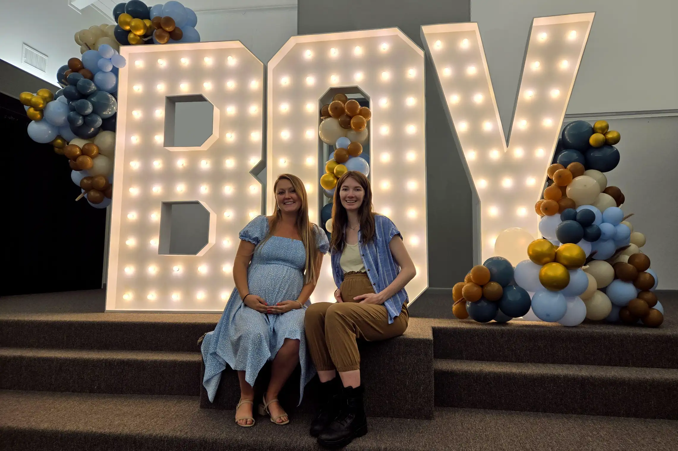 baby shower | it's a "boy" marquee light up letters | www.mybigletters.com