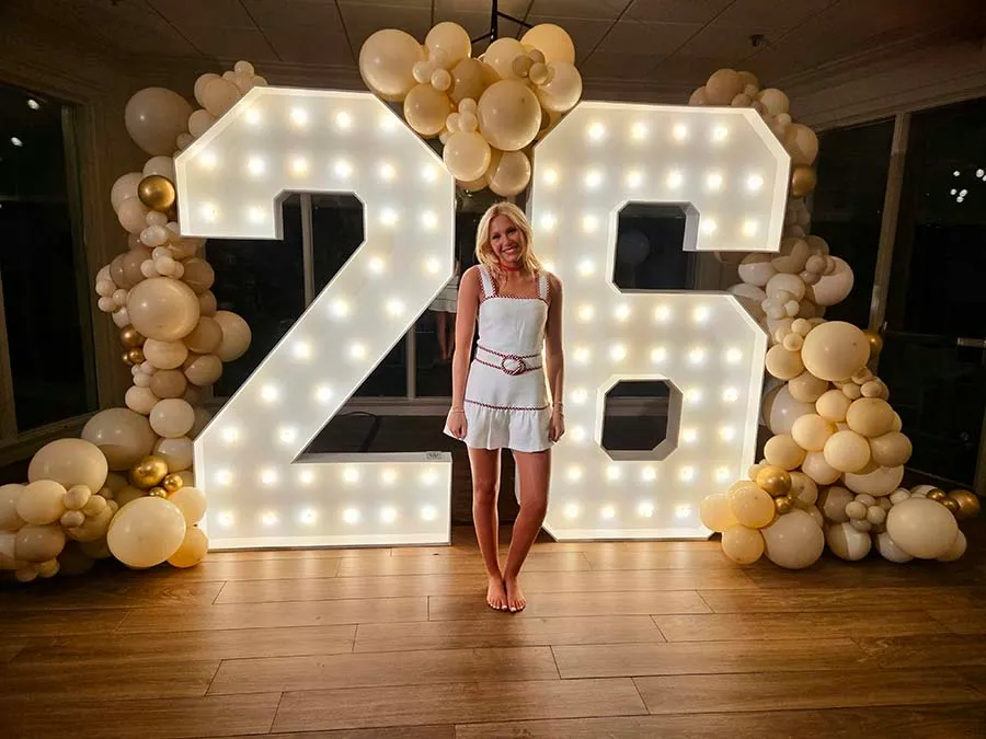 Marquee letters Knoxville at The Club at Gettysvue for a 2026 graduation party