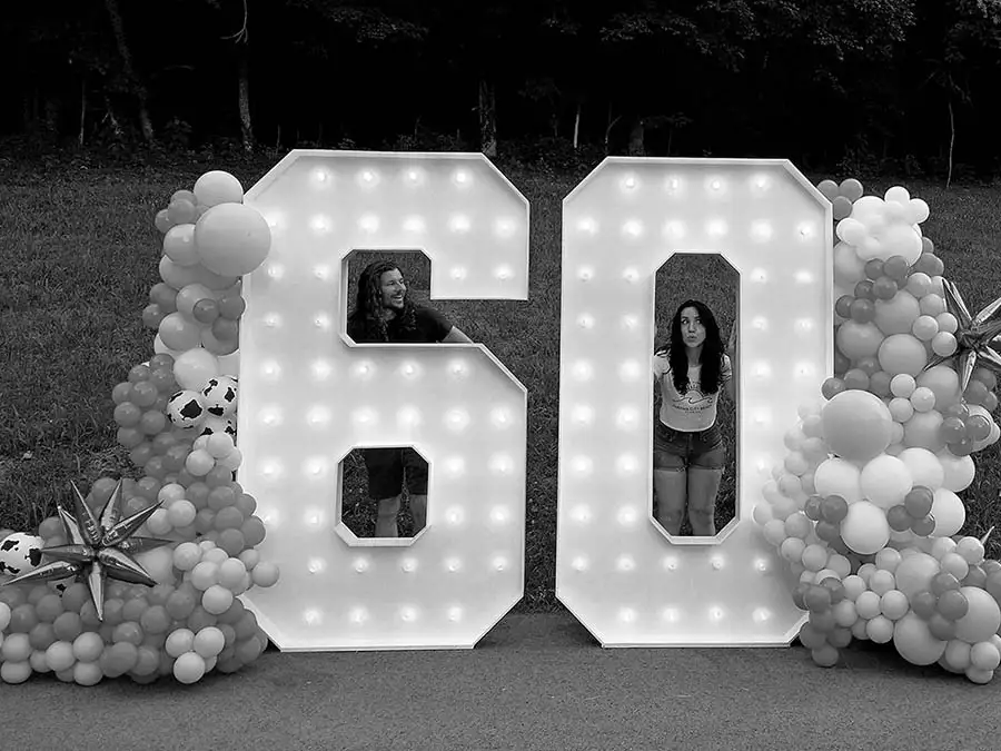 Marquee Letters Oak Hill 60 Birthday Party Display