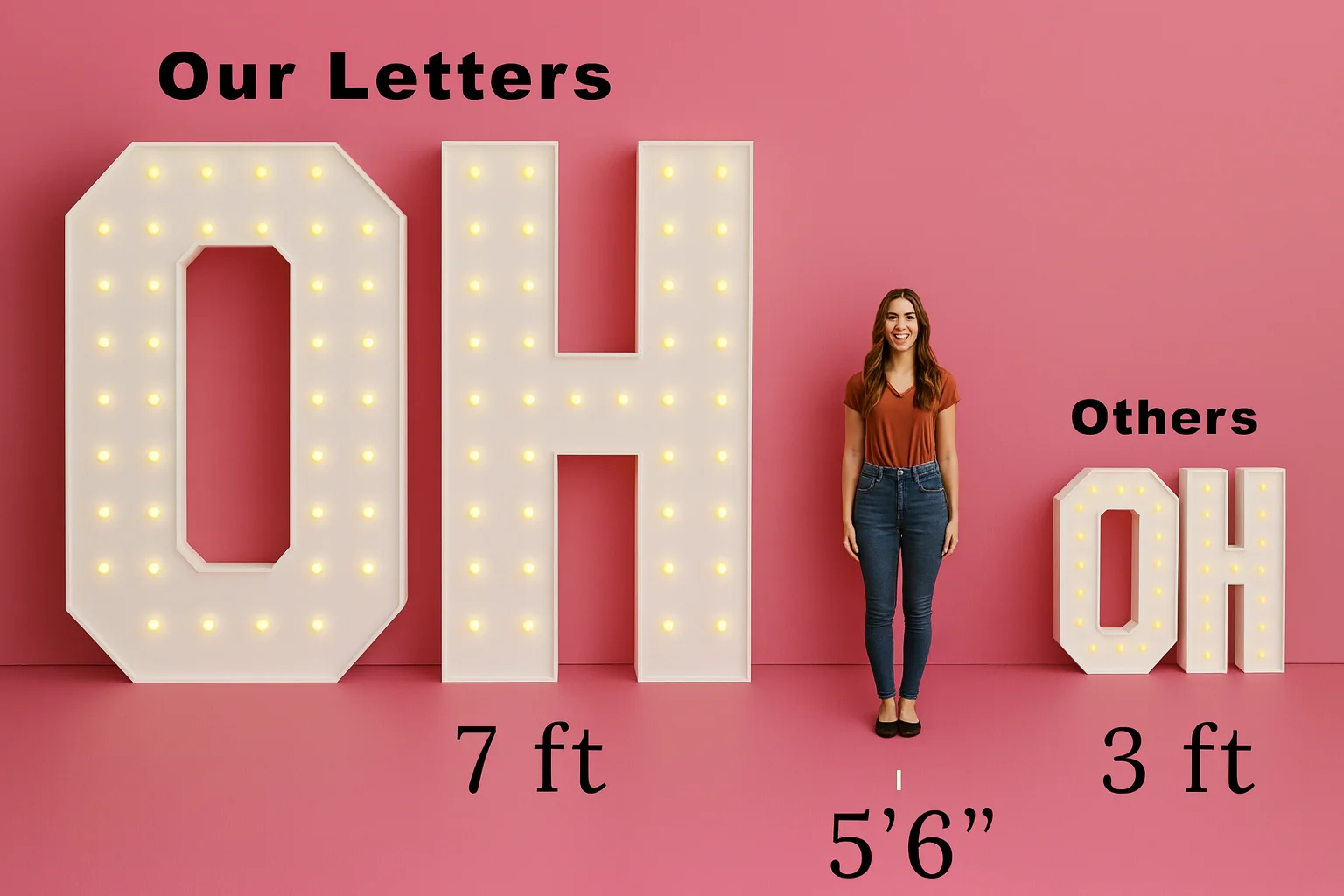 Example of our UW marquee letters