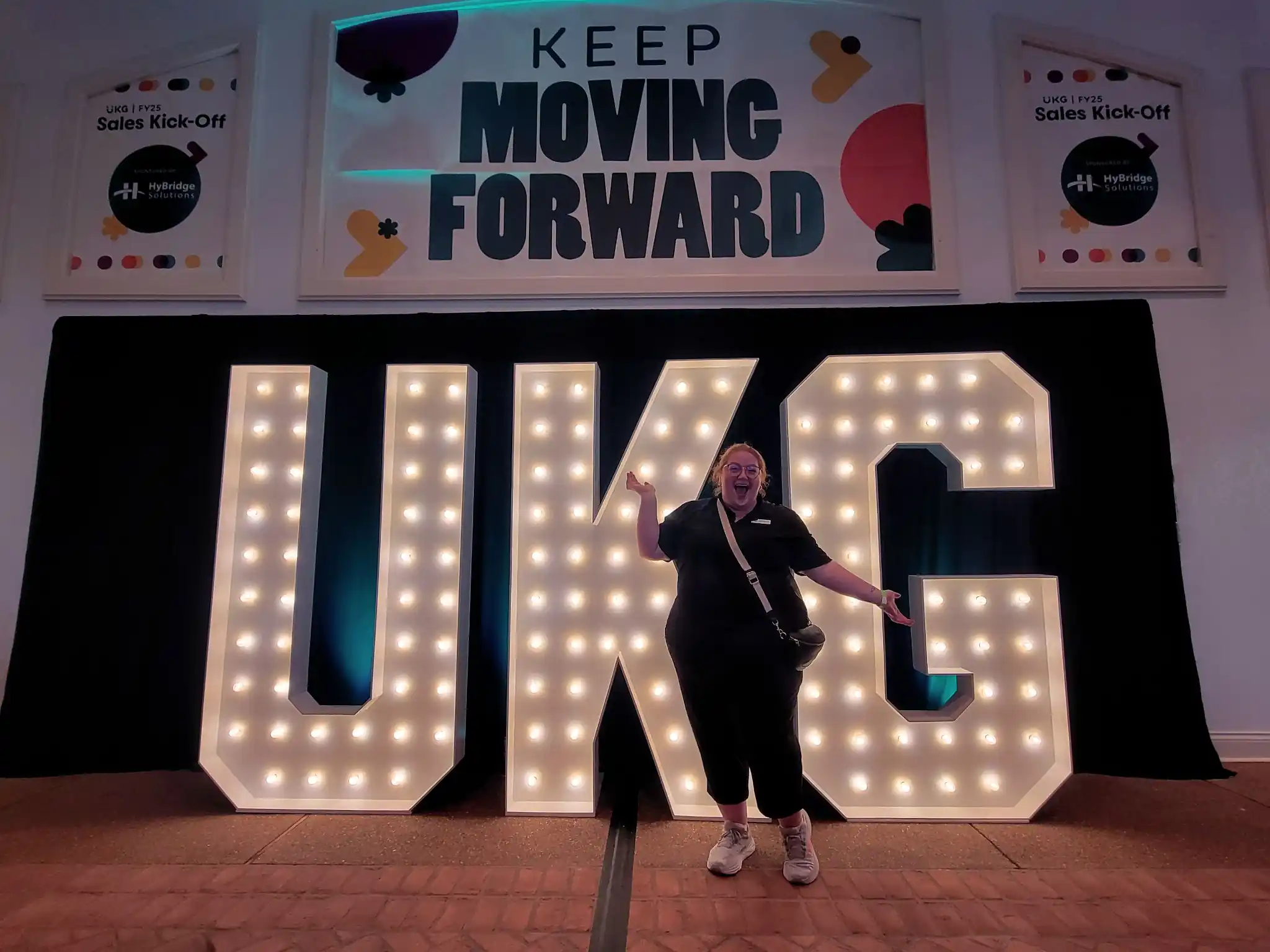 UKG event display with marquee letters Knoxville at Knoxville Convention Center