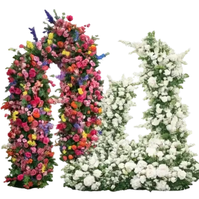 Floral arch rental with lush greenery and flowers for wedding ceremonies and event entrances in Nashville