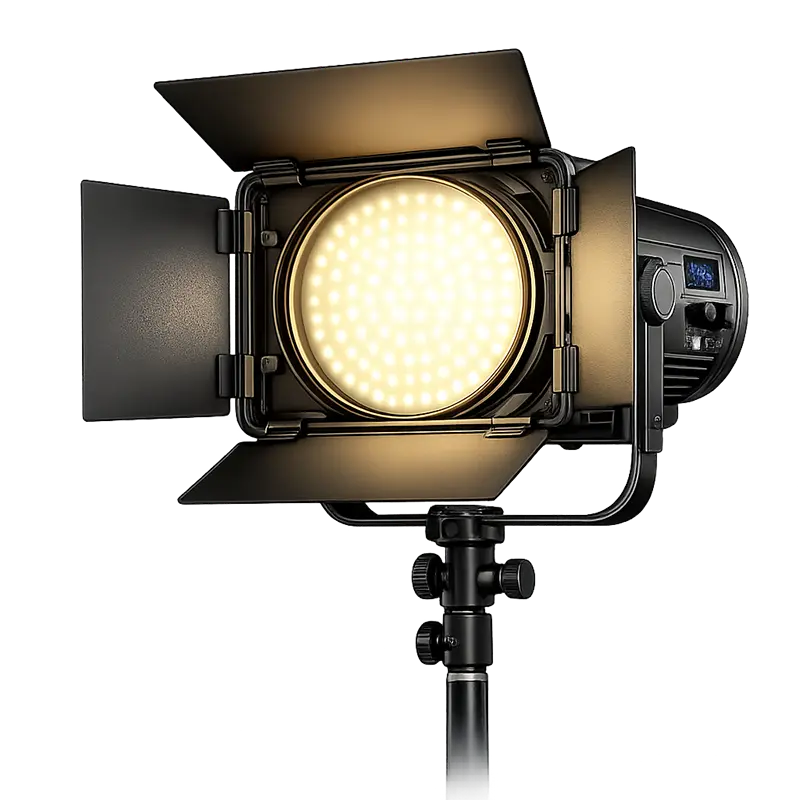 Event front lighting setup illuminating faces for photos in front of marquee letters and backdrops