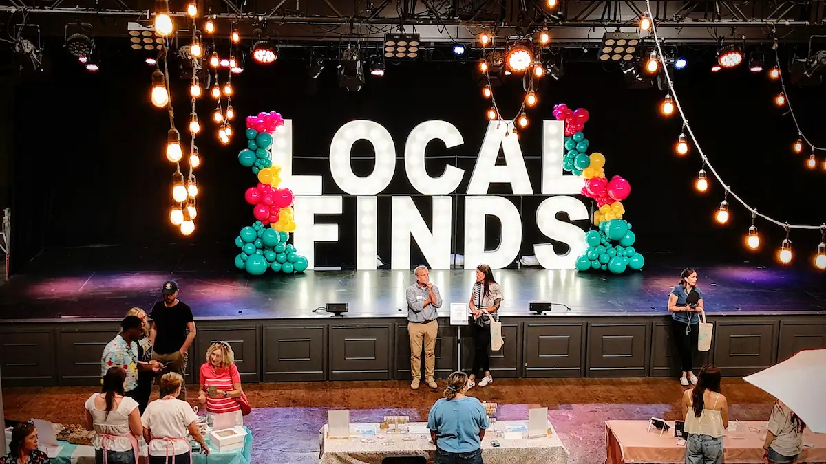 Balloon Garlands with Marquee Letters at The Factory at Franklin
