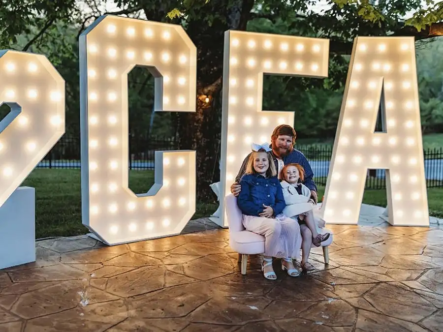 Marquee letters Whites Creek at Chick-fil-A daddy daughter dance