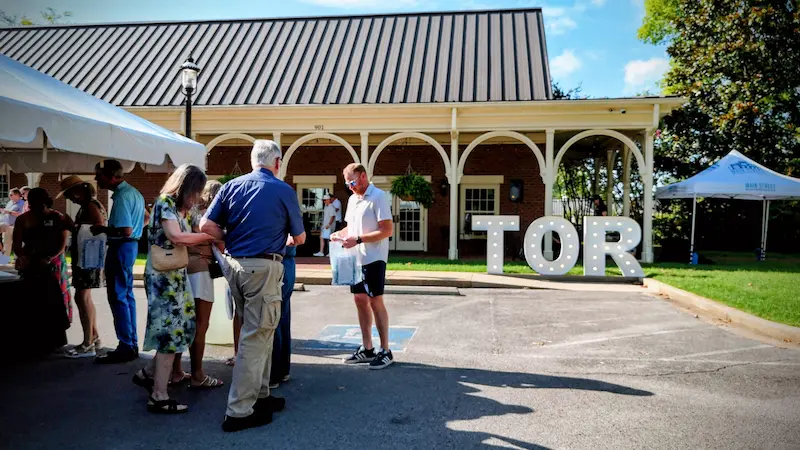 Four-foot TOR light-up letters for Taste of Rutherford