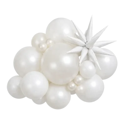 Colorful balloon garland and marquee letters as add-ons for Nashville events