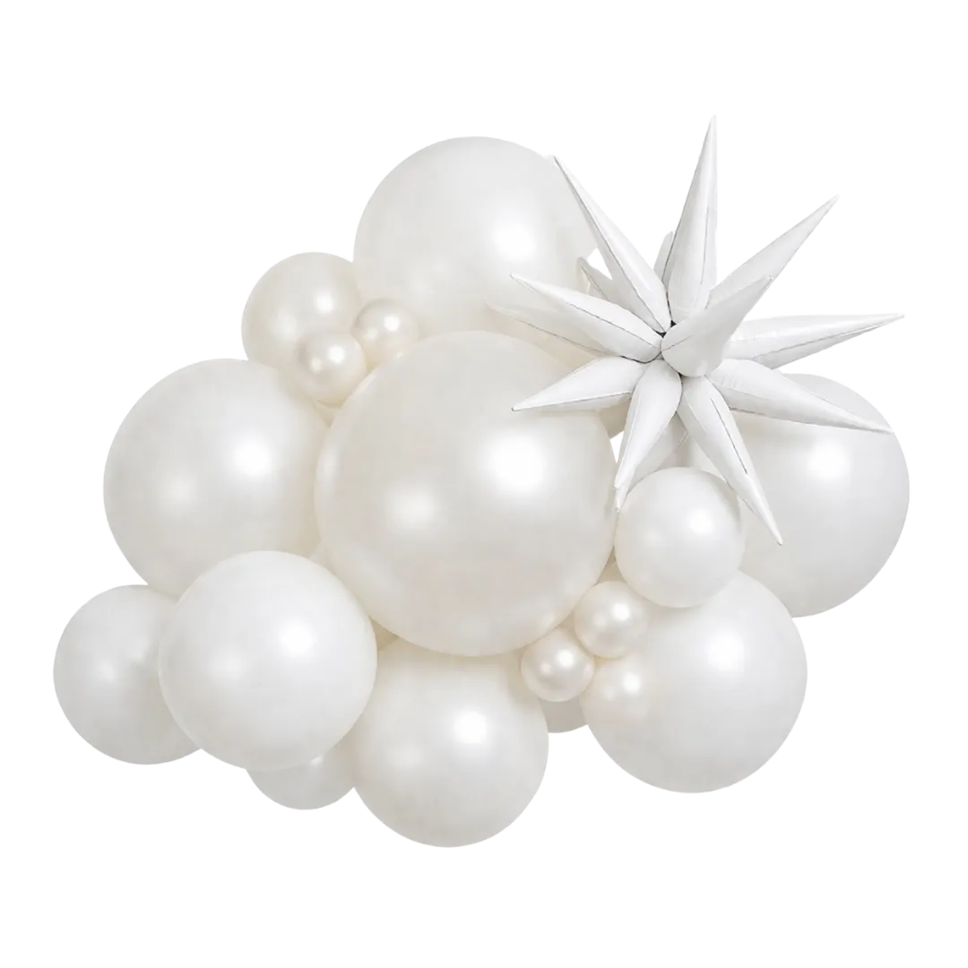 Colorful balloon garland and marquee letters as add-ons for Nashville events